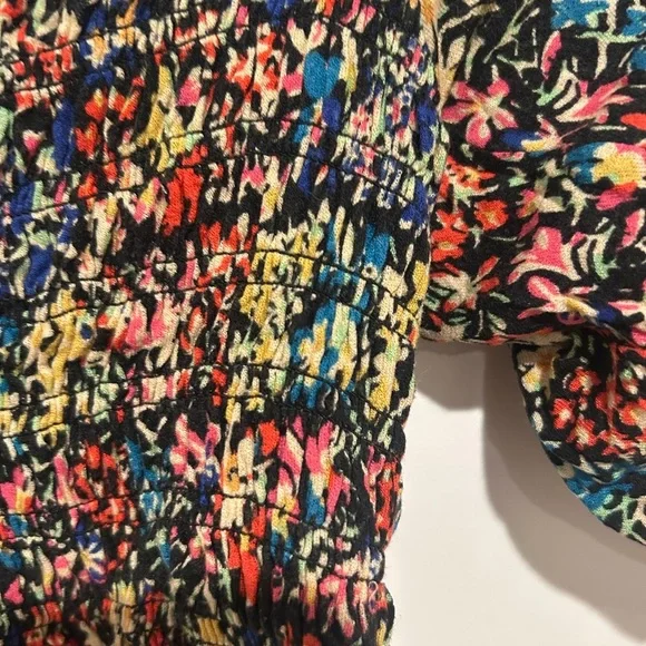 Urban Outfitters top Small Multicolor Cropped Floral Peasant Boho size small - Picture 3 of 4